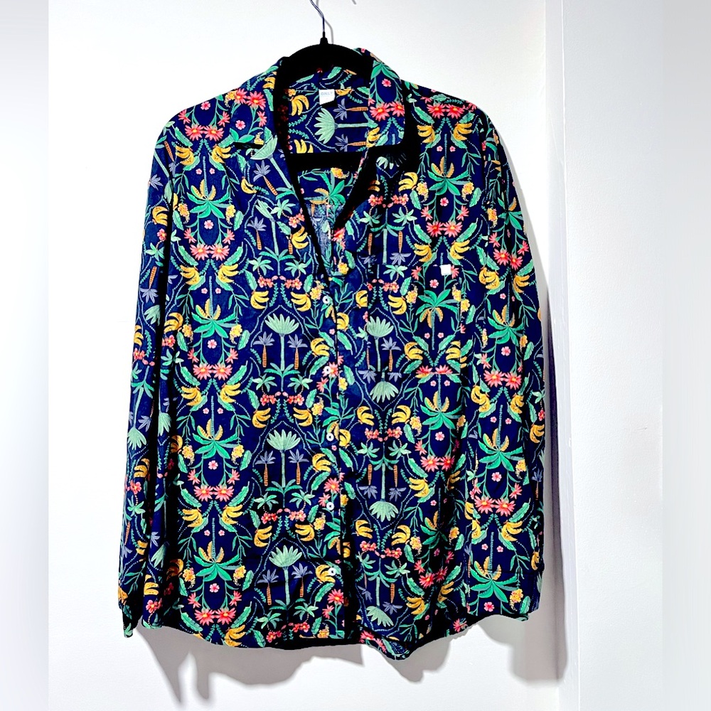 ONLY Old Navy Loves You, tropical print medium top with banana leaf 100%cotton